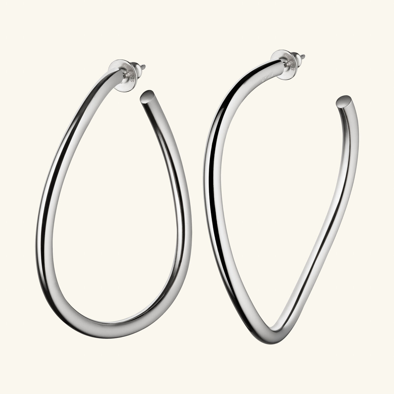 Idole de Christofle Large Hoop Earrings Sterling Silver idole de christofle large hoop earrings sterling silver