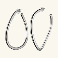Idole de Christofle Large Hoop Earrings Sterling Silver idole de christofle large hoop earrings sterling silver
