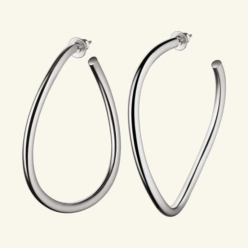 Idole de Christofle Large Hoop Earrings Sterling Silver idole de christofle large hoop earrings sterling silver