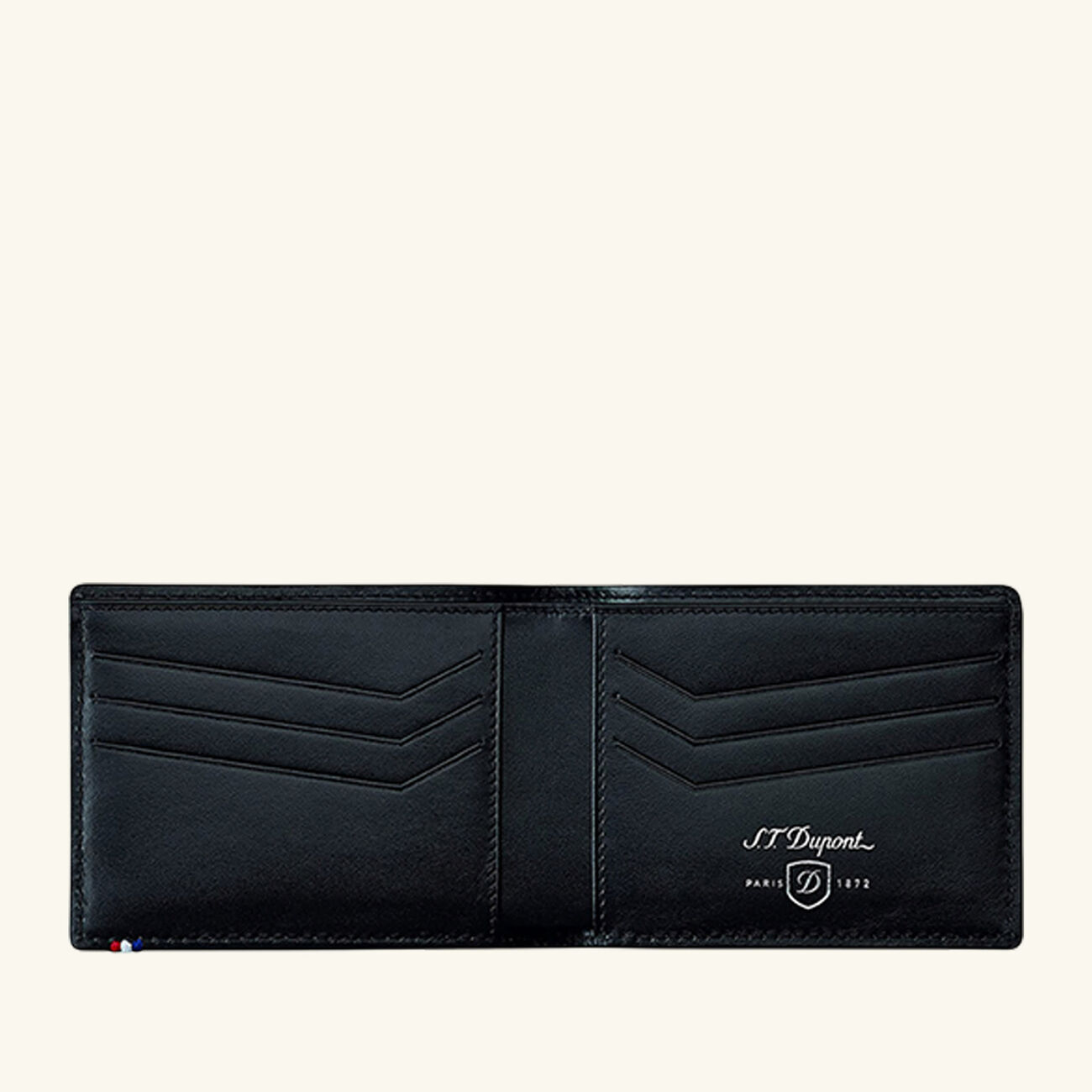 Defi Perforated 6 Card Wallet Black st dupont defi perforated 6 card wallet black