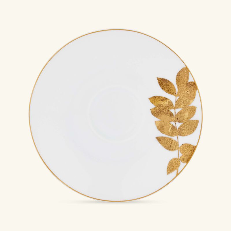 bernardaud vegetal or coffee cup   saucer gold