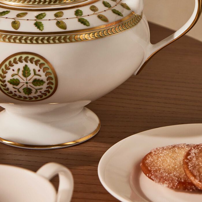 bernardaud constance tea pot green