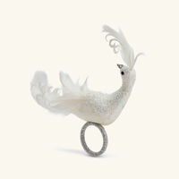 Frost Bird Napkin Ring White kim seybert frost bird napkin ring white