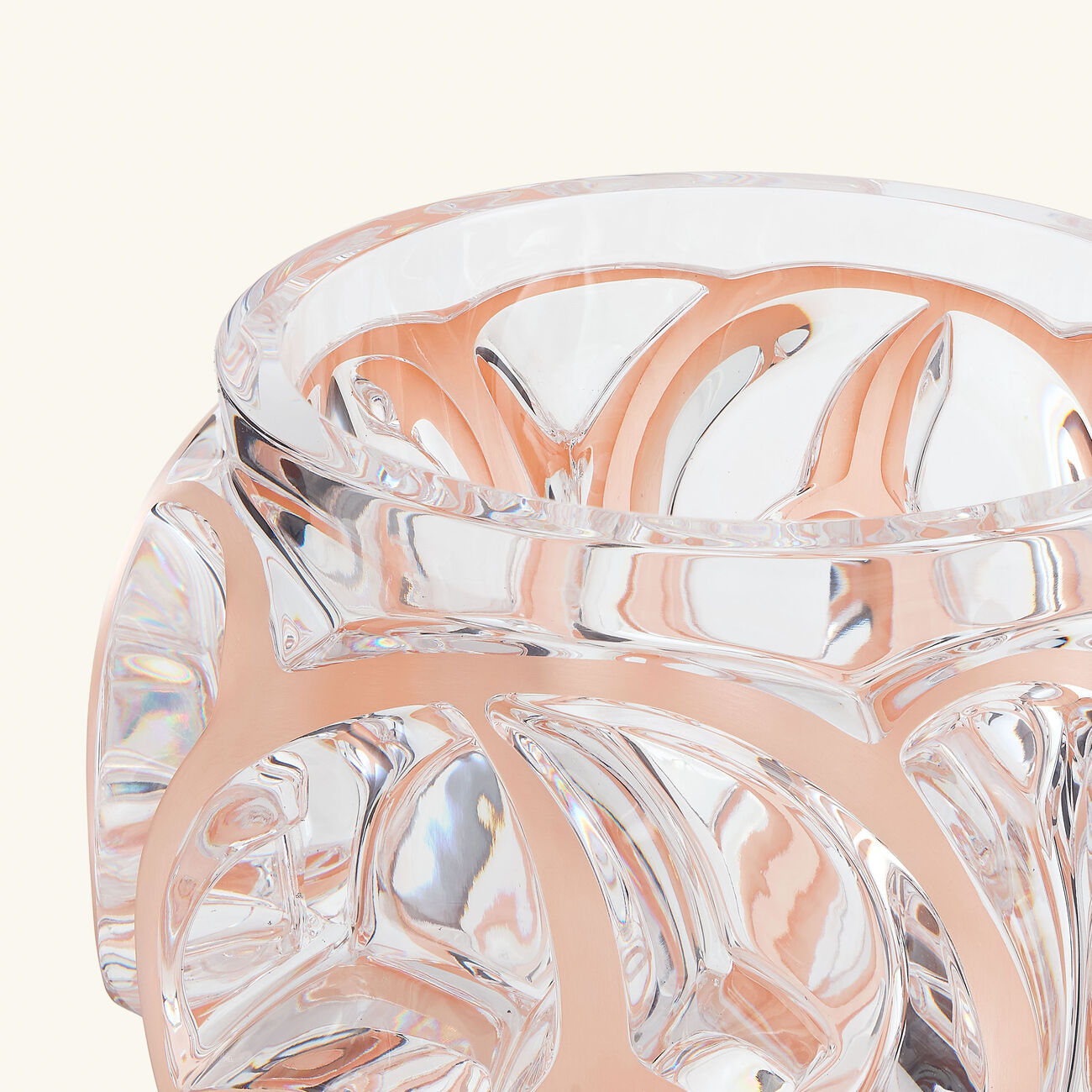 Tourbillons Vase Round Extra Large Pink lalique tourbillons vase round extra large pink