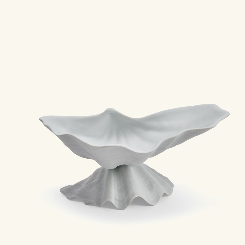 لوبجيه قطعة ديكور مركزية نبتون متوسطة باللون الأبيض