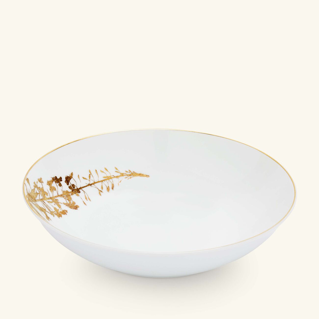 bernardaud vegetal or soup plate round gold 19cm