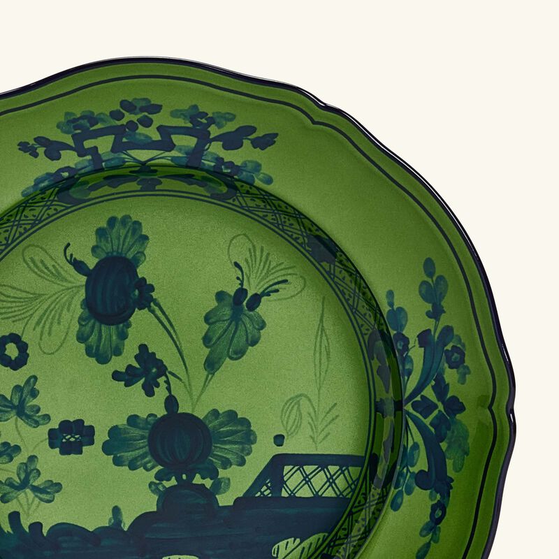 ginori 1735 antico doccia dessert plate round green 21cm