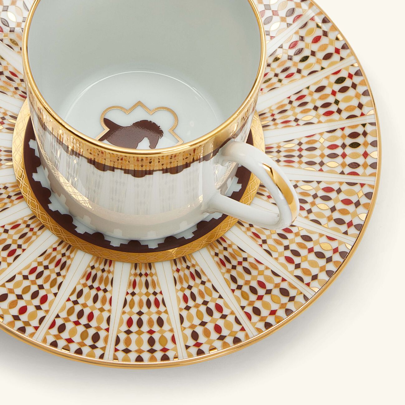 haviland cavalier royal coffee cup   saucer gold set of 2