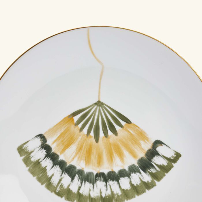 marie daage ginkgo dinner plate round green 26cm