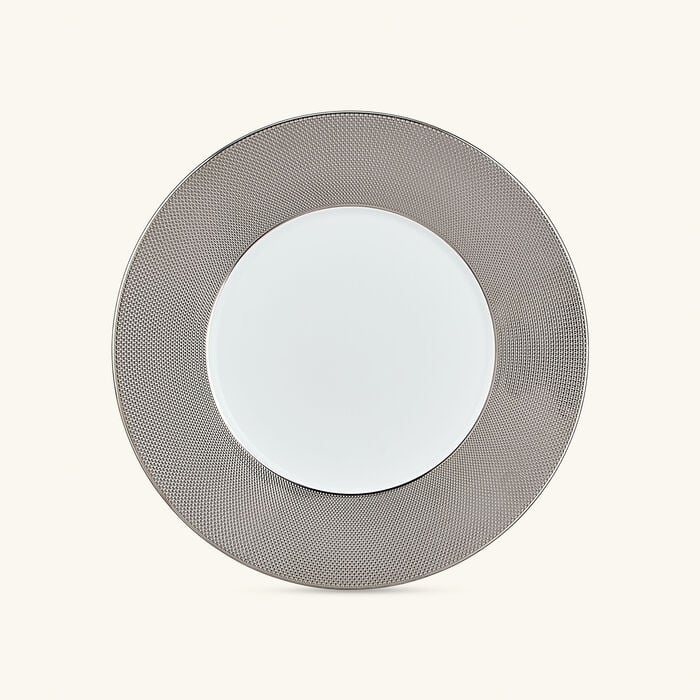 Maille Platine Rim Plate Silver 21cm bernardaud maille platine rim plate silver 21cm