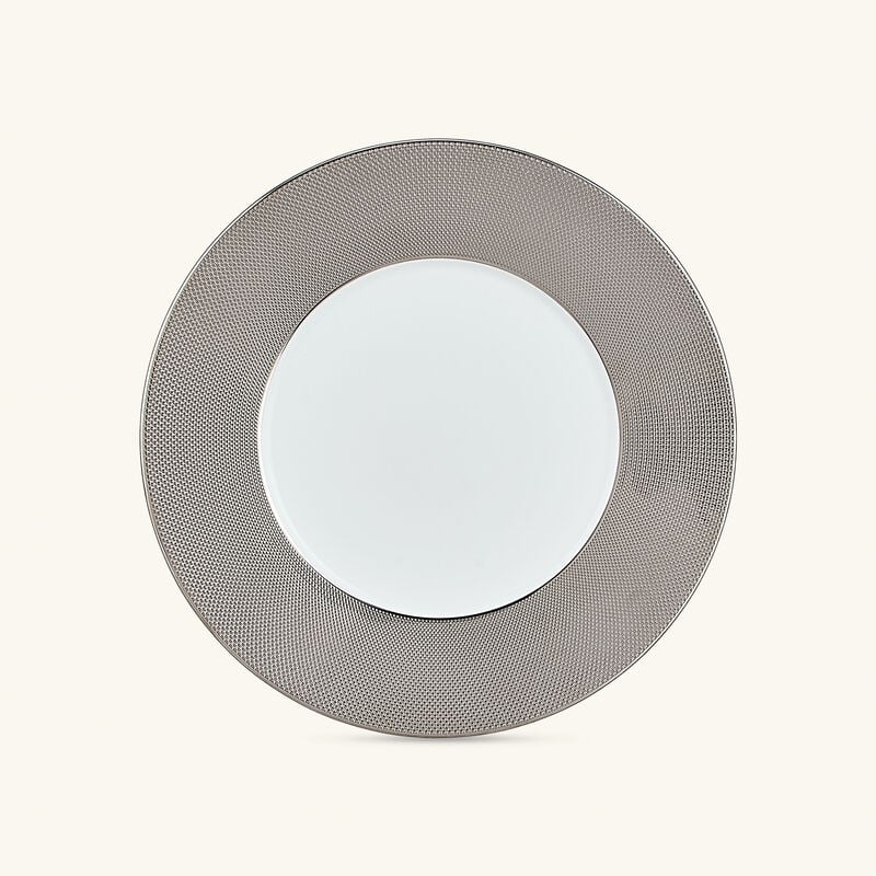 Maille Platine Rim Plate Silver 21cm bernardaud maille platine rim plate silver 21cm