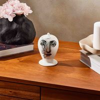 fornasetti il fumo fa male vase mini white