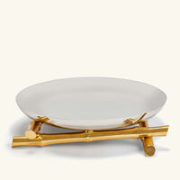 Bamboo Serving Platter Oval Stainless Steel l objet bamboo serving platter oval stainless steel