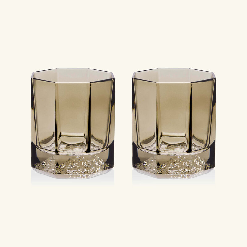 Medusa Lumiere Haze Drinking Glass Black Set Of 2 versace medusa lumiere haze drinking glass black set of 2