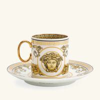 versace virtus gala coffee cup   saucer white