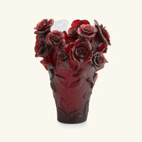Rose Passion Vase Medium Red Limited Edition daum rose passion vase medium red limited edition