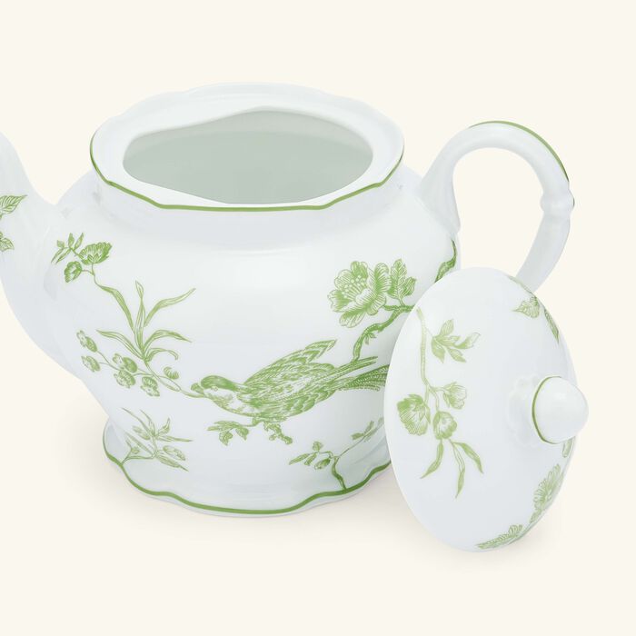 bernardaud albertine tea pot green
