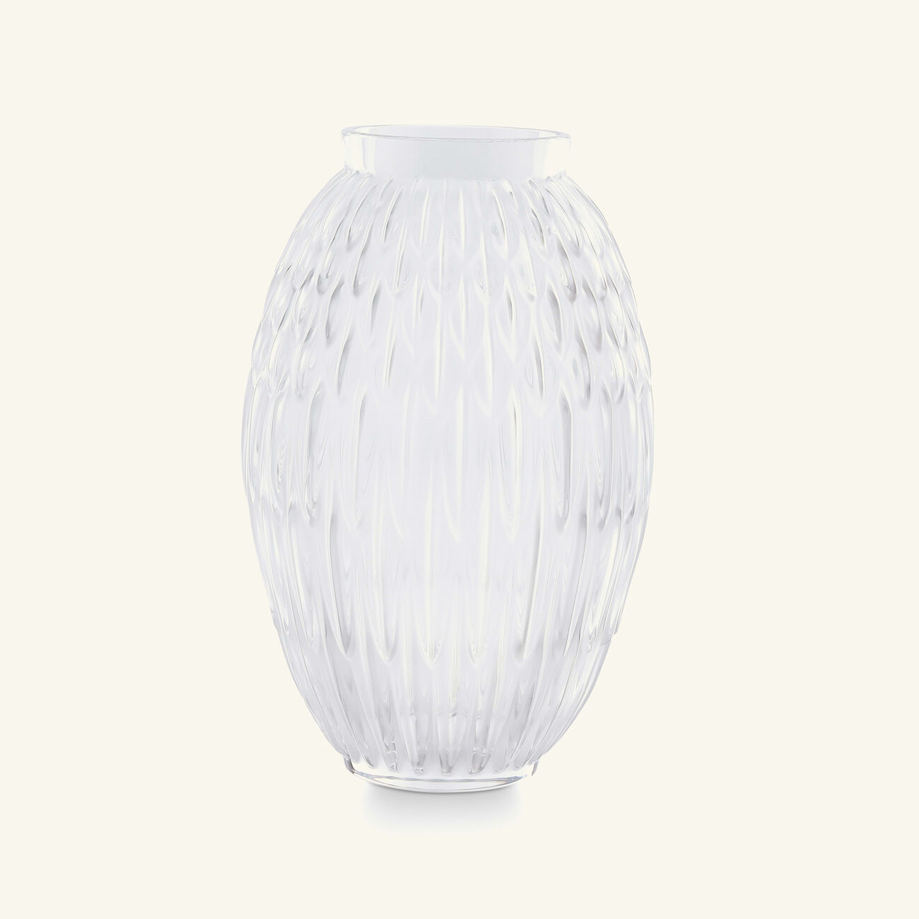 Plumes Vase Large Clear lalique plumes vase large clear