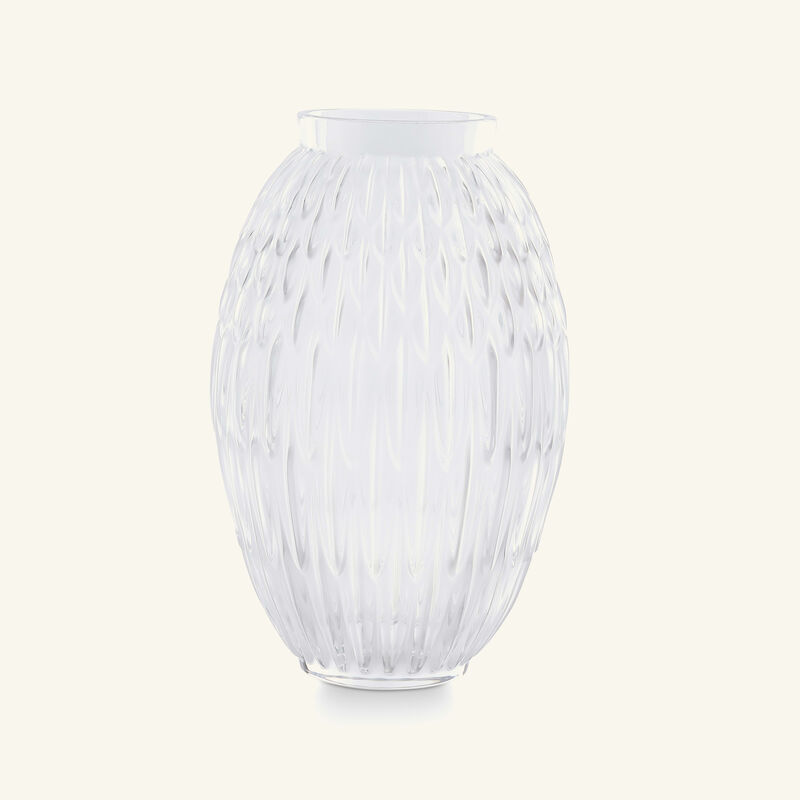 Plumes Vase Large Clear lalique plumes vase large clear