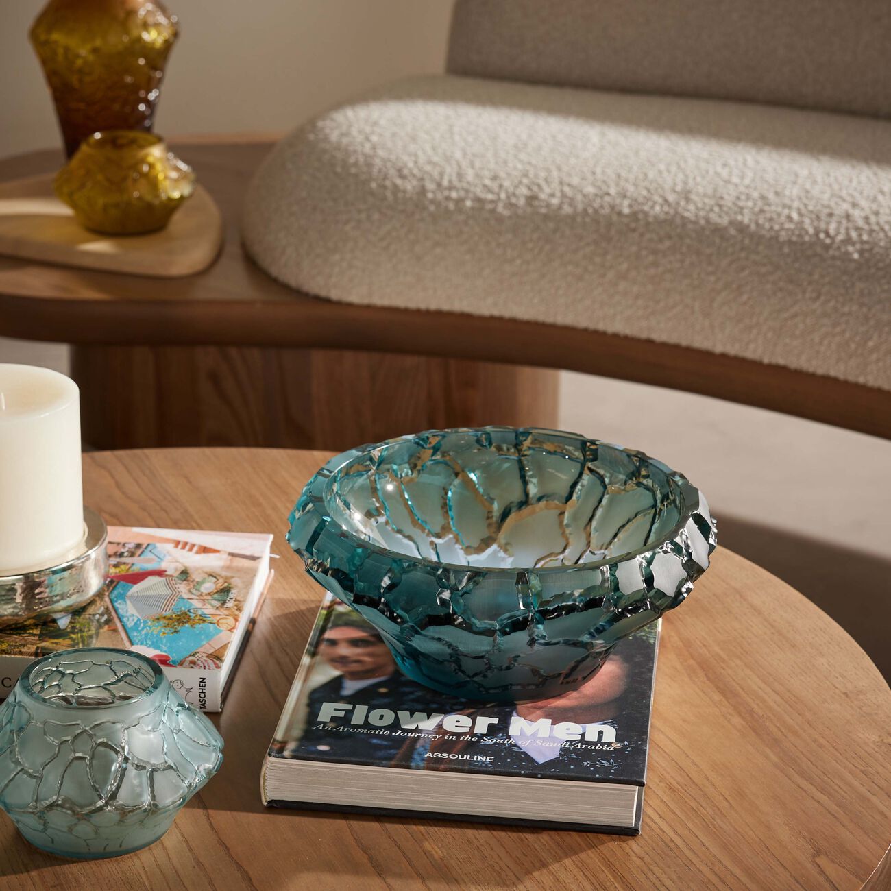 lalique terramineral caldera centerpiece blue