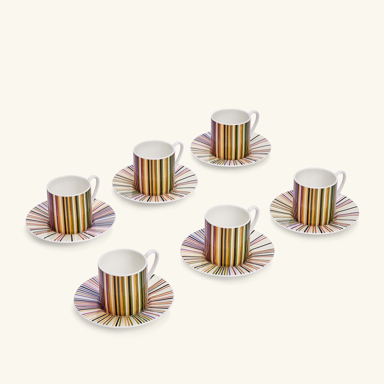 missoni home jenkins coffee cup   saucer stripes set of 6
