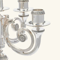 كريستوفل شمعدان مالميزون بخمسة شموع مطلي بالفضة