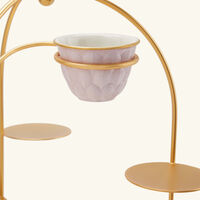 villari peacock extravaganza pastry stand   coffee cup holder gold