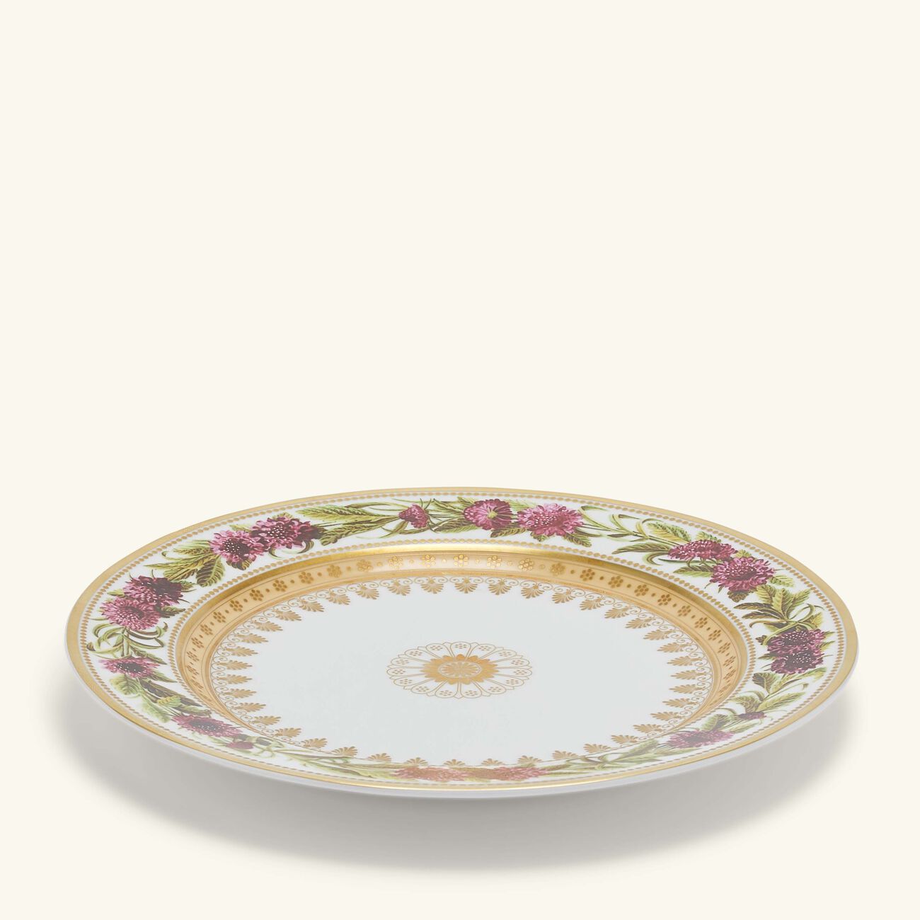 bernardaud botanique salad plate round gold 21cm