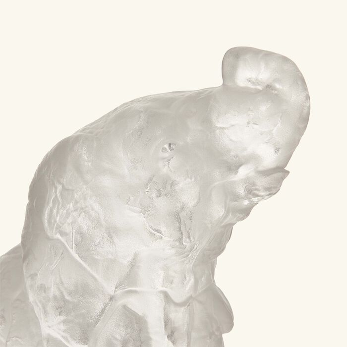 lalique terramineral baby elephant figurine mini clear