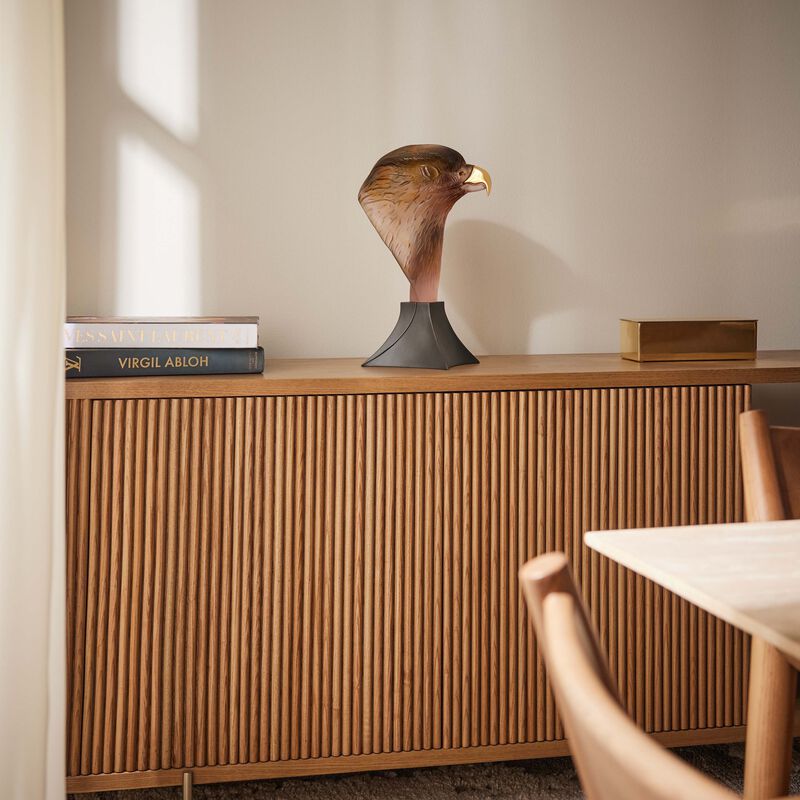 Falcon Head Sculpture Medium Brown Limited Edition daum falcon head sculpture medium brown limited edition