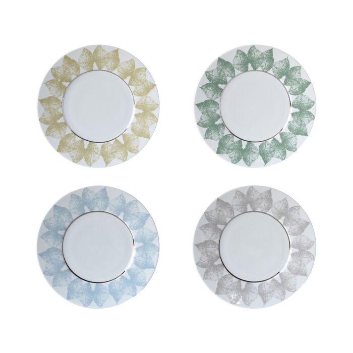 bernardaud silva set of 4 assorted dessert plates