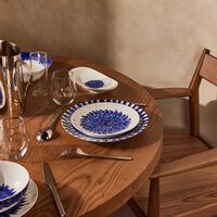 bernardaud in bloom salad plate round blue 21cm set of 6