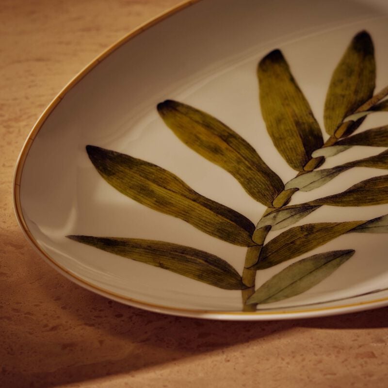 bernardaud jardin indien serving platter oval white 38cm