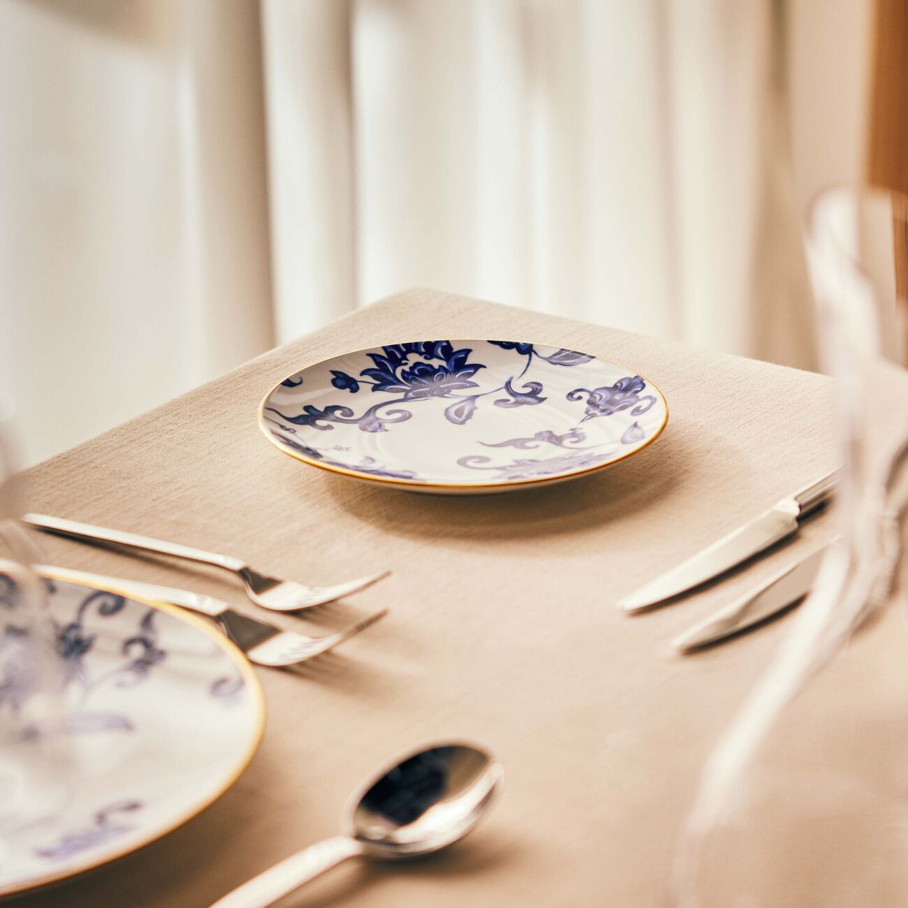 bernardaud prince bleu bread   butter plate round blue 16cm