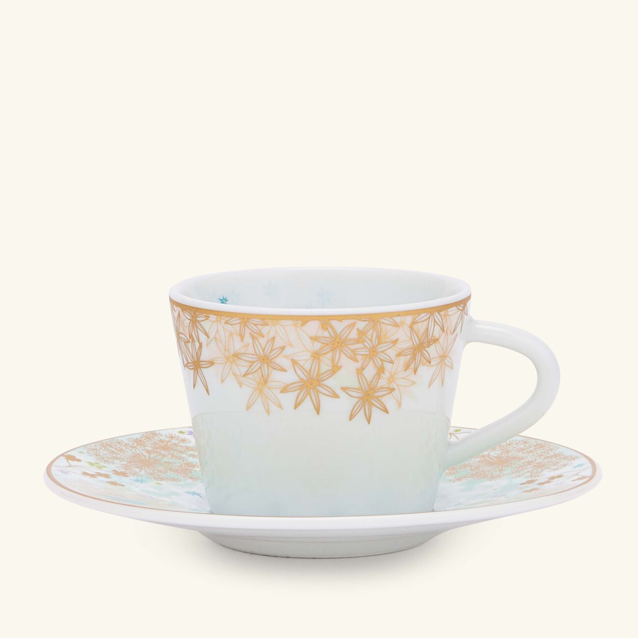 Feerie Michael Cailloux Coffee Cup & Saucer Blue bernardaud feerie michael cailloux coffee cup saucer blue