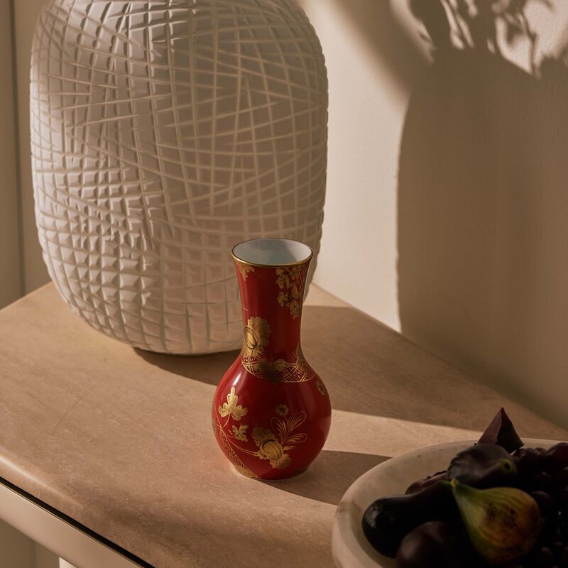 Oriente Italiano Tulip Vase Small Red ginori 1735 oriente italiano tulip vase small red