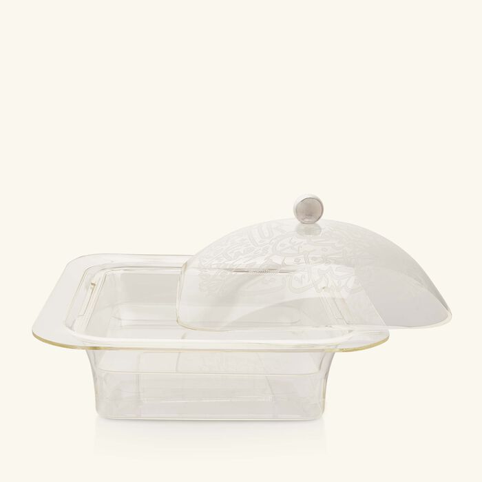 dimlaj thulut serving pot with lid clear 15cm