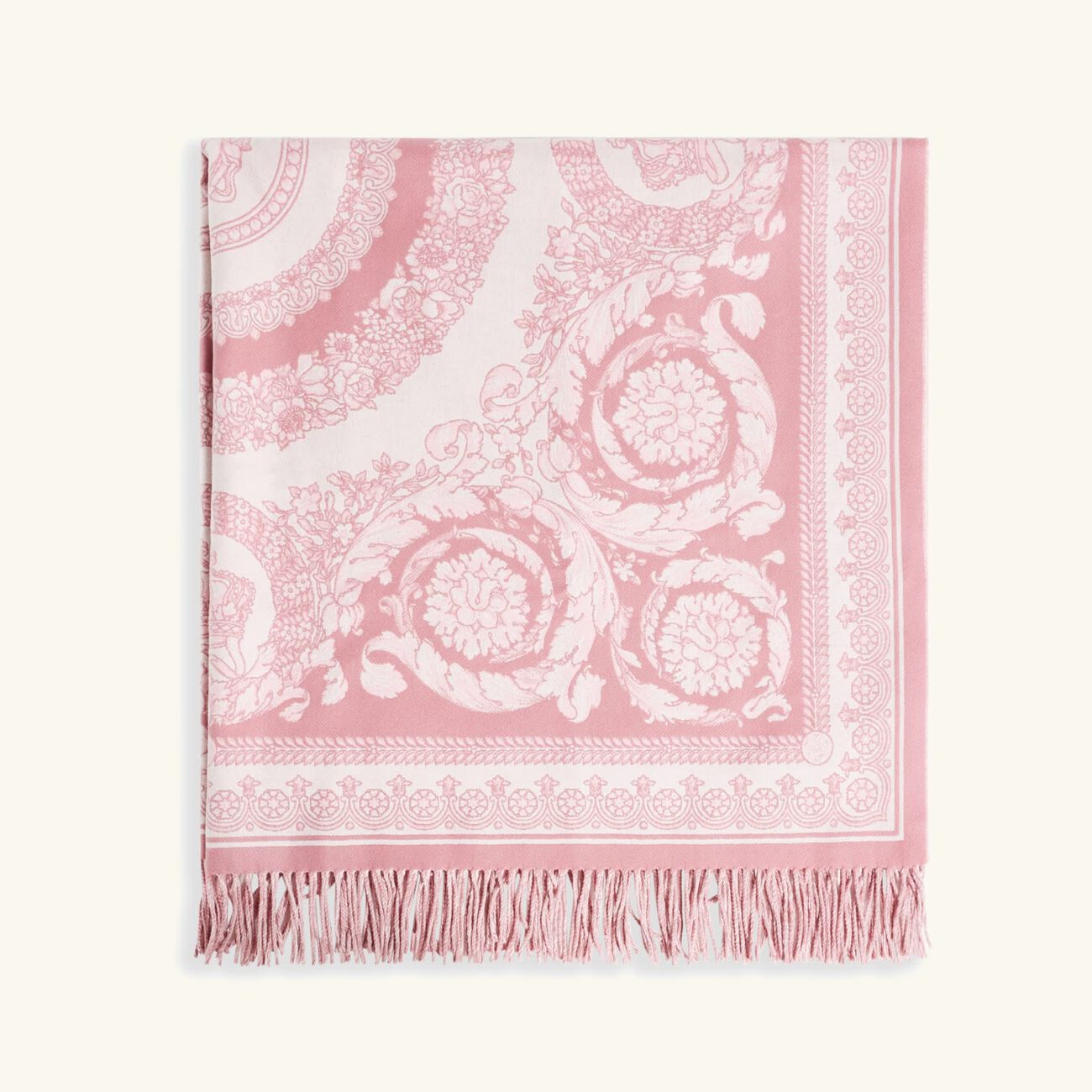 versace crete de fleur fringed blanket