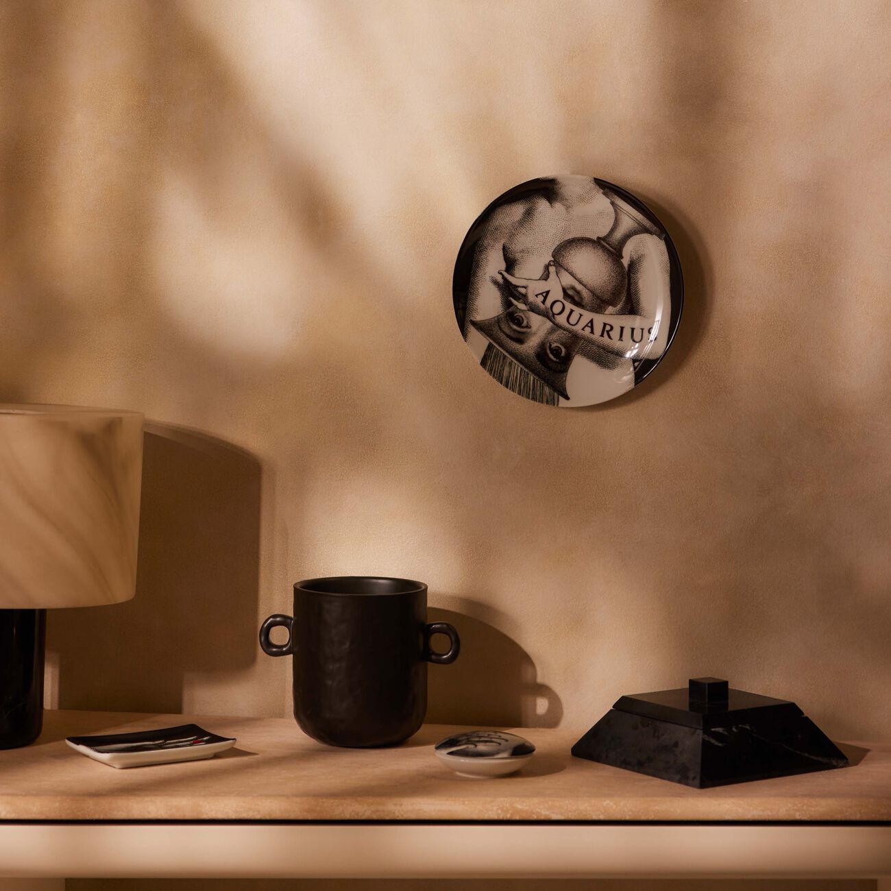 Tema e Variazioni no.358 Aquarius Wall Plate fornasetti tema e variazioni no 358 aquarius wall plate