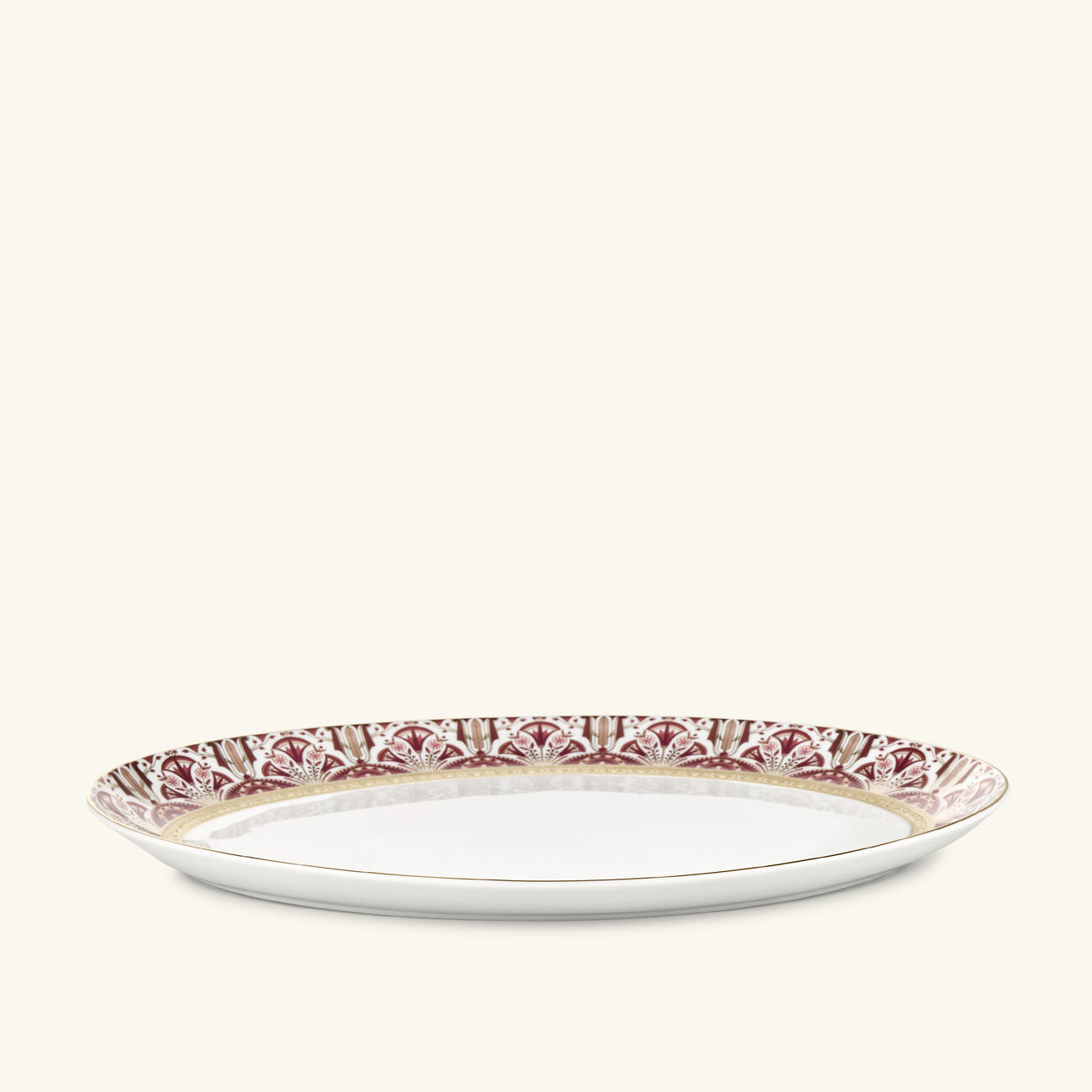 haviland reves du nil pourpre oval platter red