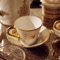 bernardaud ithaque or olivier gagn re coffee cup   saucer white