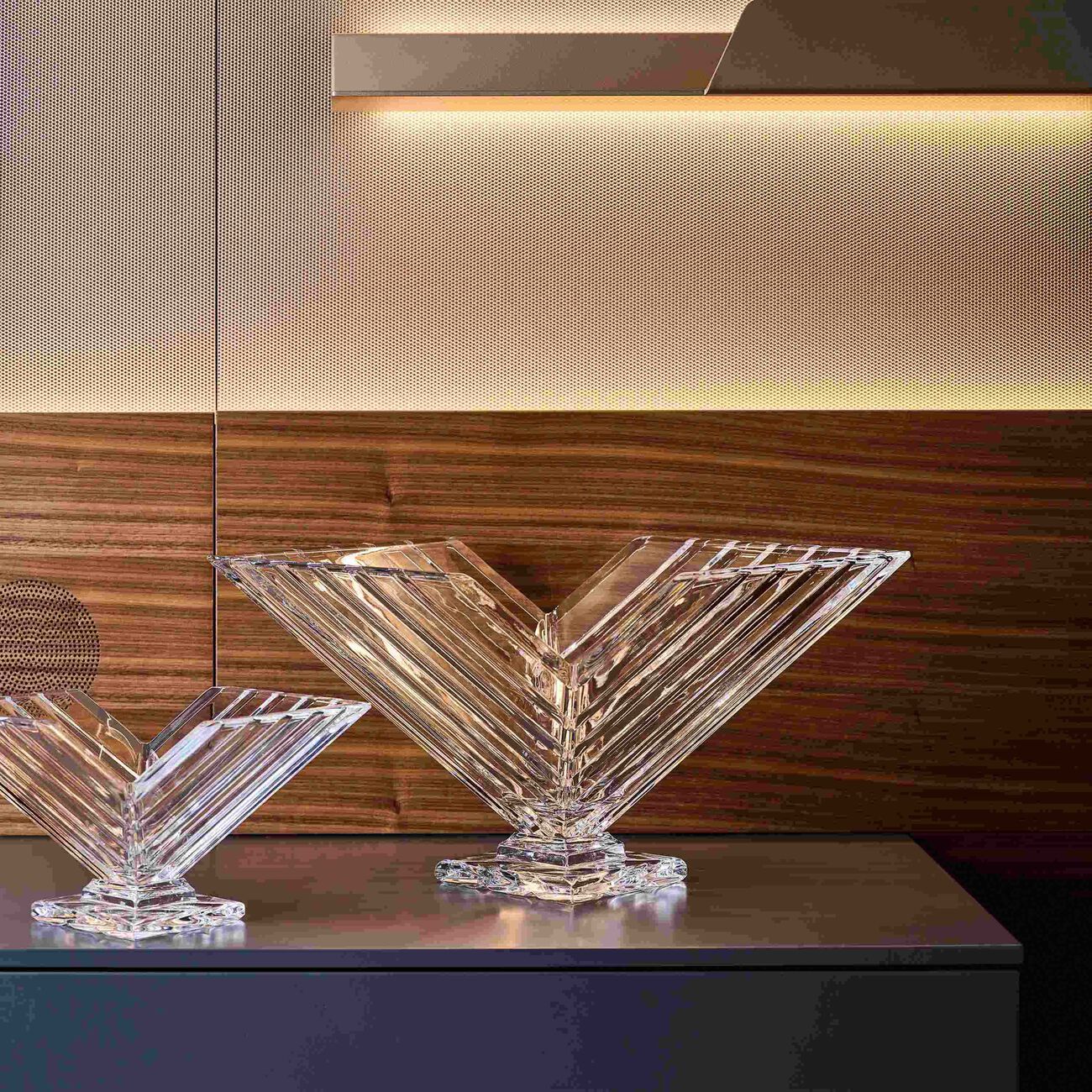 Crystal V Shape Centerpiece Large Clear mario cioni c crystal v shape centerpiece large clear