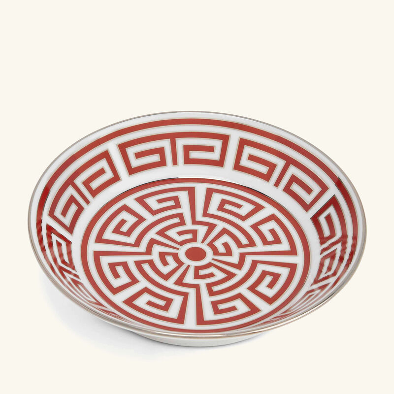 ginori 1735 labirinto tea saucer red
