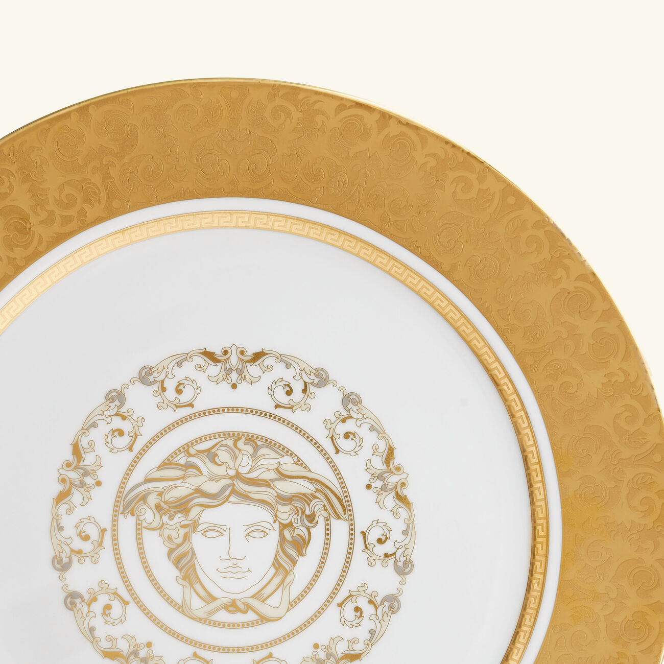 versace medusa gala charger plate round gold 30cm