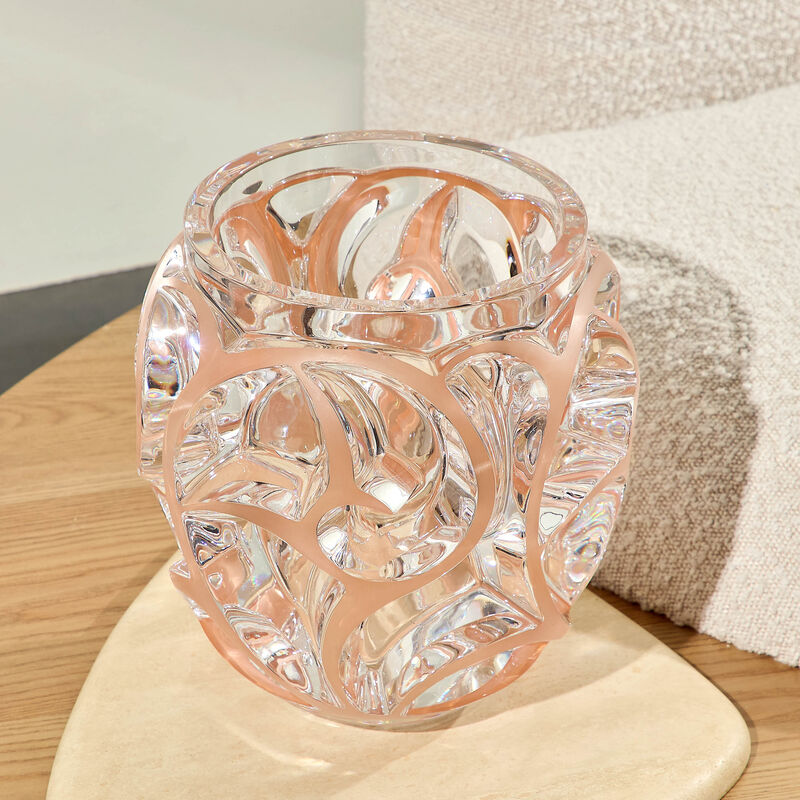 Tourbillons Vase Round Extra Large Pink lalique tourbillons vase round extra large pink