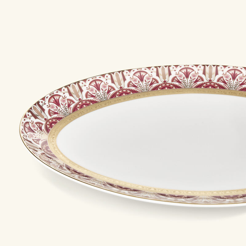 haviland reves du nil pourpre oval platter red