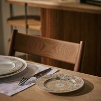 versace medusa gala dinner plate round white 18cm