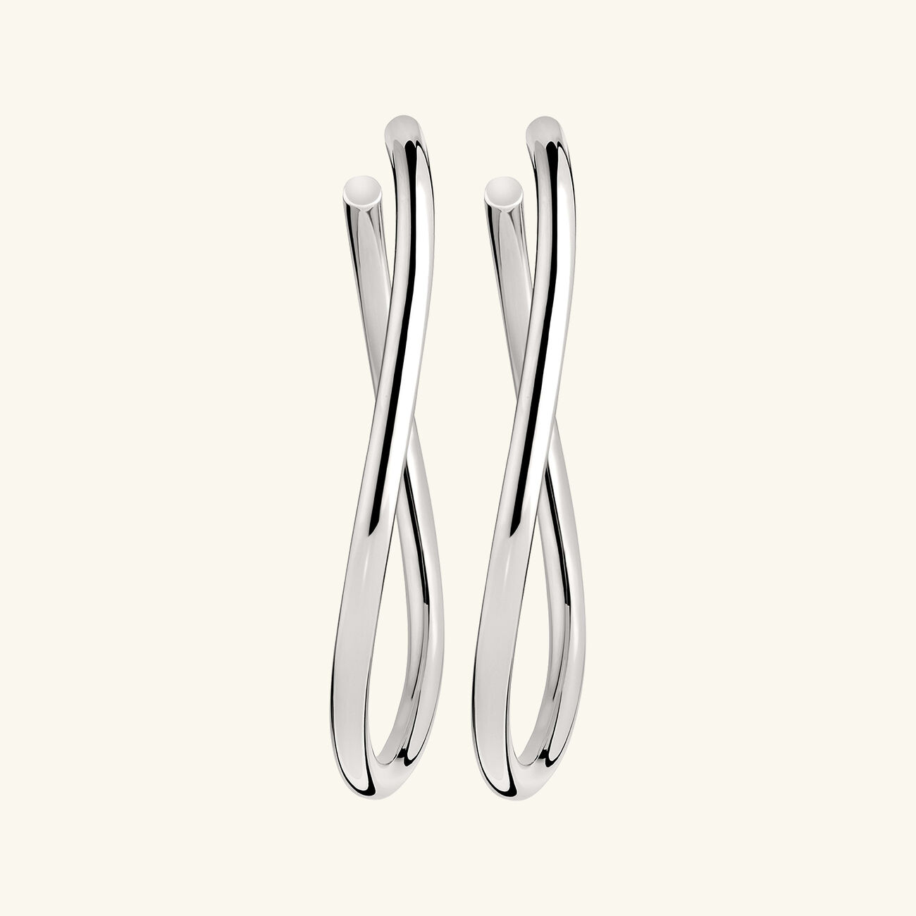 Idole de Christofle Large Hoop Earrings Sterling Silver idole de christofle large hoop earrings sterling silver