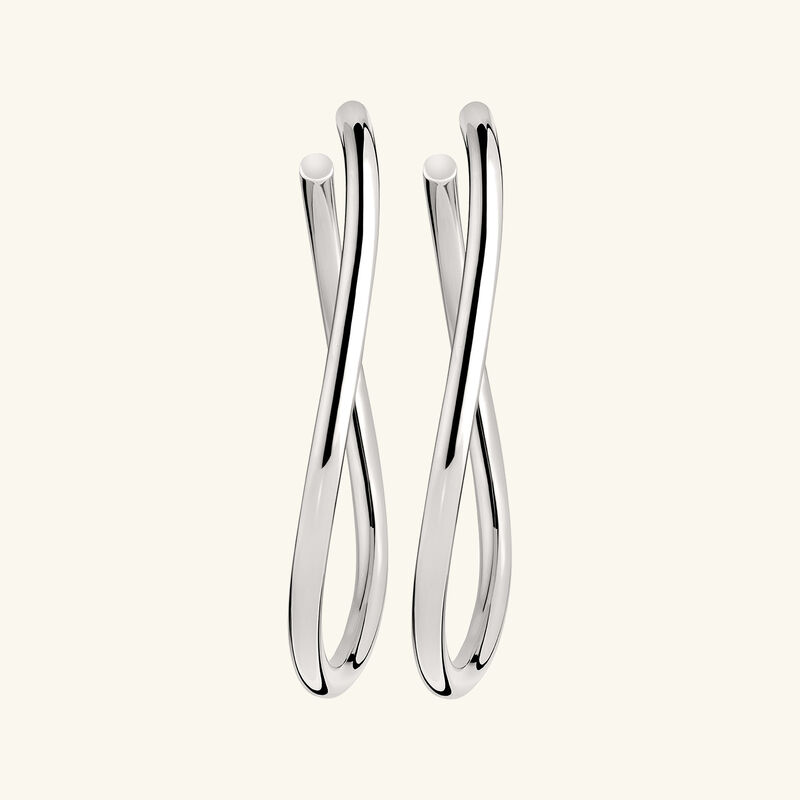 Idole de Christofle Large Hoop Earrings Sterling Silver idole de christofle large hoop earrings sterling silver