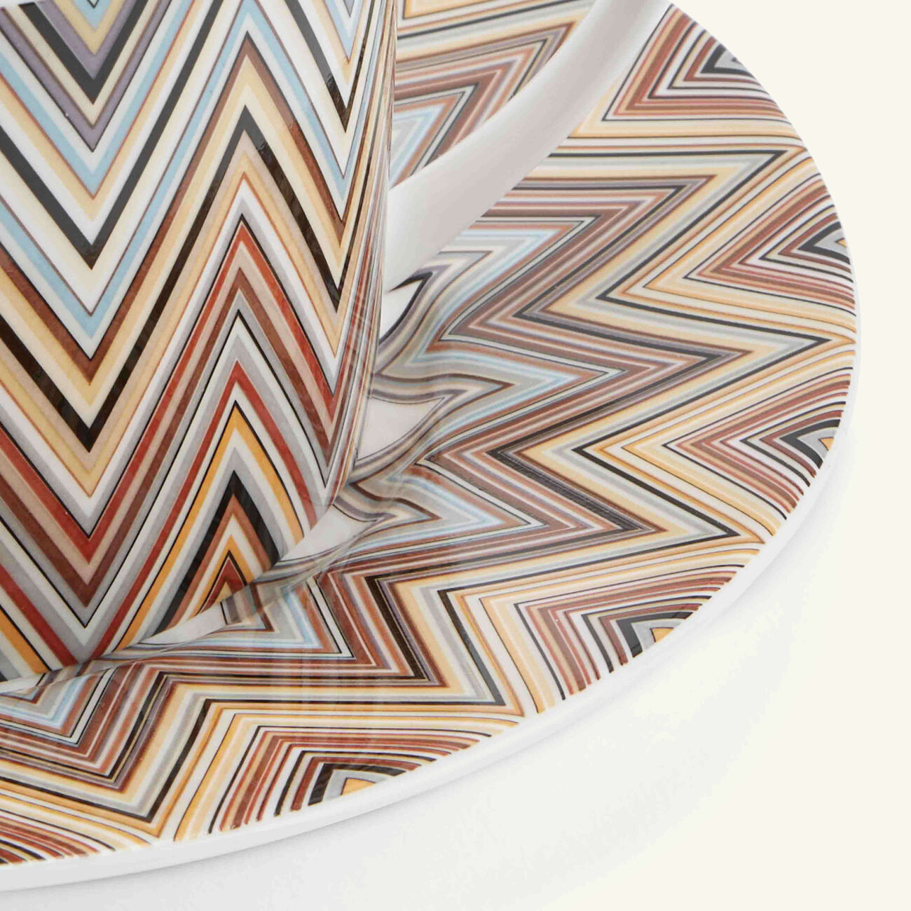 Zig Zag Jarris Tea Cup & Saucer Pattern missoni home zig zag jarris tea cup saucer pattern